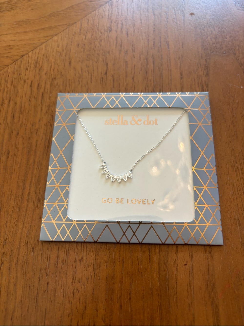 Stella & Dot Silver Sunburst Accent Pendant Necklace